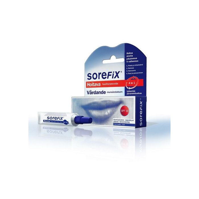 1000019813_SOREFIX_HOITAVA_HUULIHERPESVOIDE_tuubi_6_ml_pakkauskuva_Pakkauskuva8622_jpg