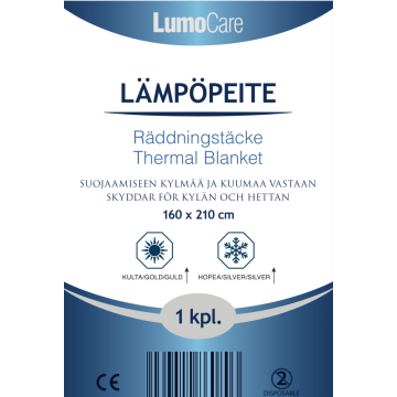 Lumocare lämpöpeite 210cm x 160cm 1 kpl