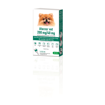ATAXXA VET paikallisvaleluliuos 200/40 mg koiralle enintään 4 kg 0,4 ml