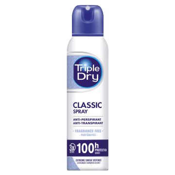 Triple Dry 100 h Classic Spray Antiperspirant tuoksuton 150 ml