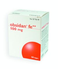 OBSIDAN FE++ kapseli, kova 100 mg 50 fol