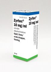 ZYRTEC tipat, liuos 10 mg/ml 20 ml