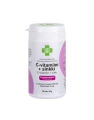 Apteekki C-vitamiini + Sinkki imeskely/purutabletti 30 tabl