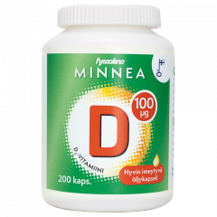 Minnea D-vitamiini 100 mikrog 200 kaps